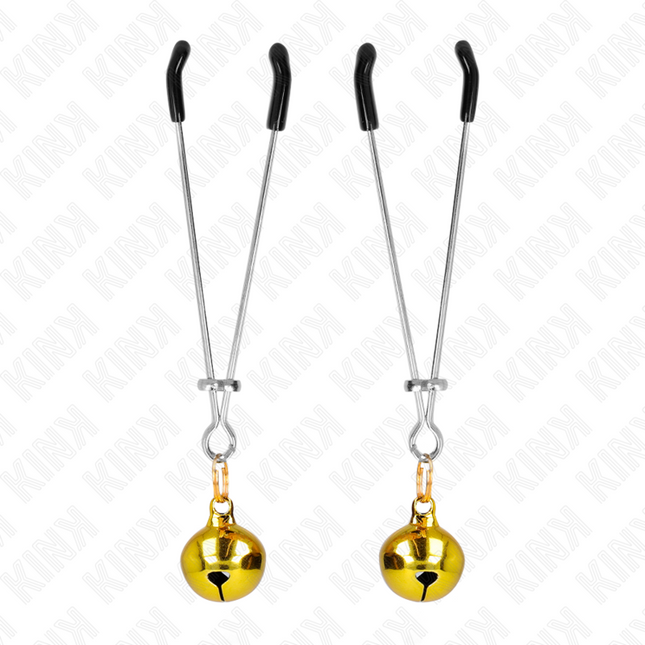 KINK - PINZAS PARA PEZONES DE CAMPANA FINAS DORADAS DE 7 CM