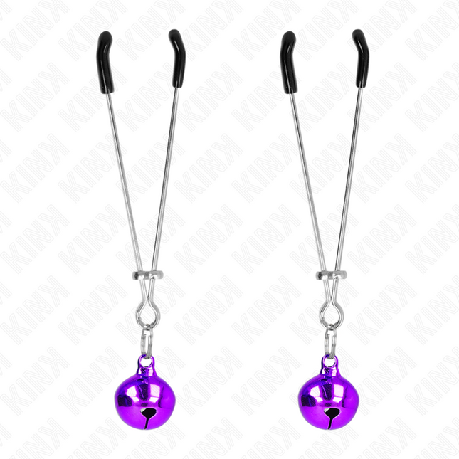 KINK - PINZAS PARA PEZONES DE CAMPANA FINAS MORADA 7 CM