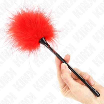 KINK - PLUMAS DE COSQUILLEO ROJAS PARA EL SET DE BONDAGE 27 CM
