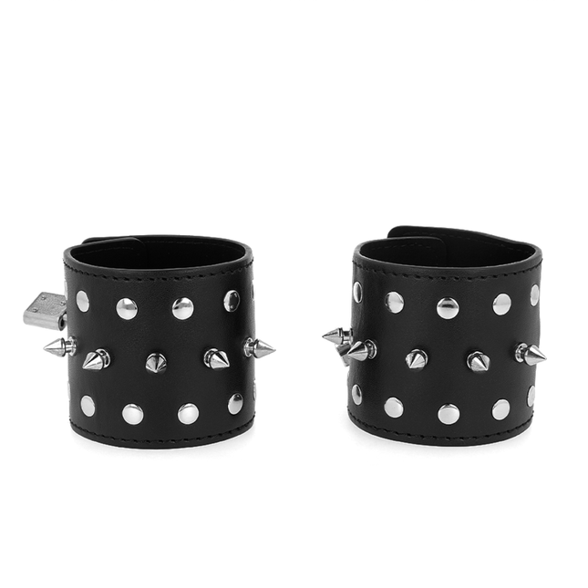 KINK - PUNK WRIST CUFFS WITH SPIKES 25 X 6 CM
