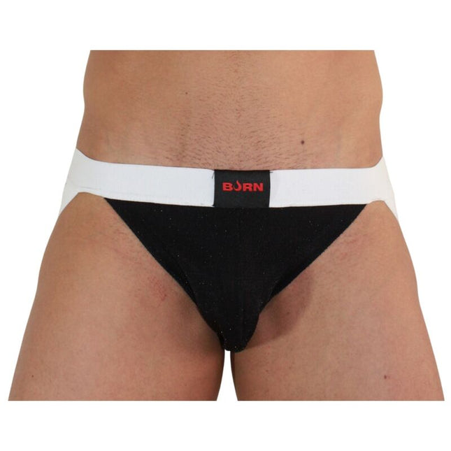 BURN - 004 JOCK NEGRO BRILLANTE / BLANCO S