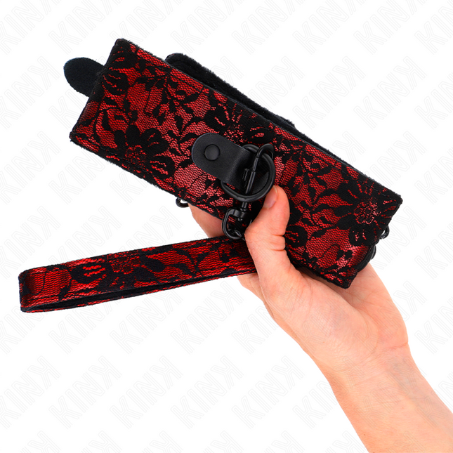 KINK - CADENA DE ENCAJE CON CINTURÓN DE CUERO AUTÉNTICO 105 CM / 44 X 5,5 CM