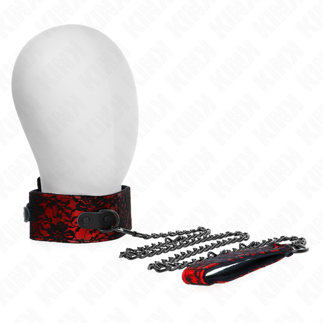 KINK - CADENA DE ENCAJE CON CINTURÓN DE CUERO AUTÉNTICO 105 CM / 44 X 5,5 CM