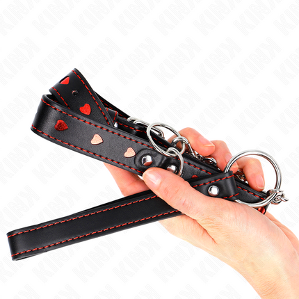 KINK - COLLAR CON CINTA 65 CM DETALLES DE CORAZÓN 52,5 X 2,5 CM