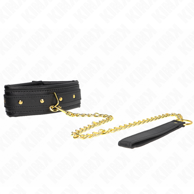 KINK - COLLAR CON CORREA DE CUERO SINTÉTICO ESPONJOSO MODELO 1 AJUSTABLE 37-54 CM X 3 CM