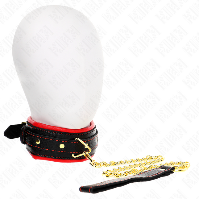 KINK - NECKLACE WITH SPONGE LEATHERETTE STRAP MODEL 2 ADJUSTABLE 37-54 CM X 3 CM