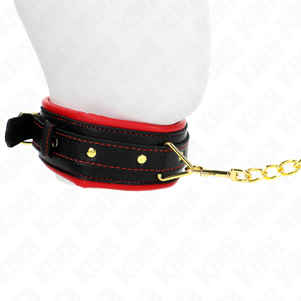 KINK - COLLAR CON CORREA DE CUERO SINTÉTICO ESPONJOSO MODELO 2 AJUSTABLE 37-54 CM X 3 CM