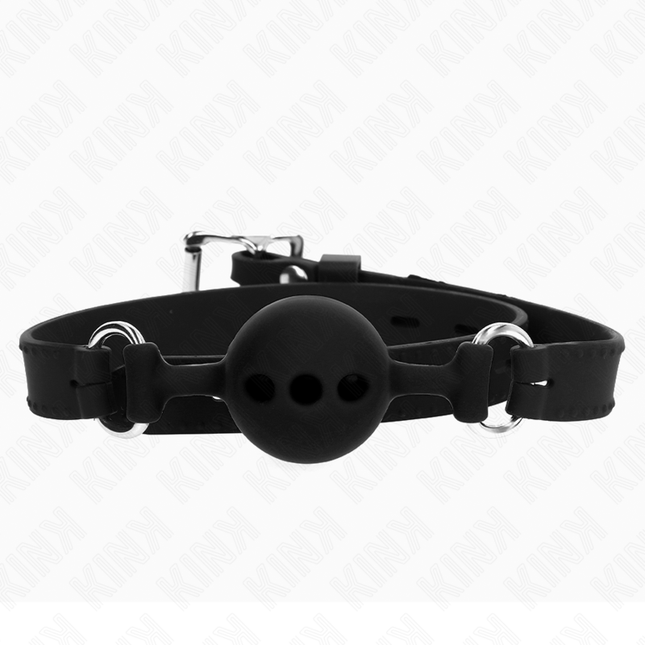 KINK - FULL SILICONE FLAP 55 x 2 CM WITH 4 CM BALL SIZE S BLACK ADJUSTABLE 35-51 CM