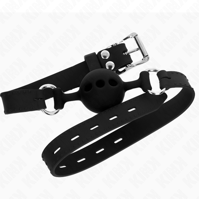 KINK - FULL SILICONE FLAP 55 x 2 CM WITH 4 CM BALL SIZE S BLACK ADJUSTABLE 35-51 CM