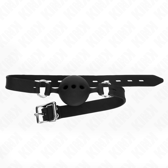 KINK - FULL SILICONE FLAP 55 x 2 CM WITH 5 CM BALL SIZE L BLACK ADJUSTABLE 35-51 CM