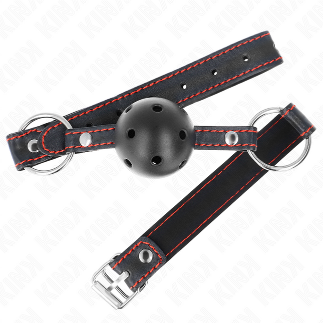 KINK - HOLLOW-HARD BLACK BALL GAG MODEL 2 65 x 2.5 CM