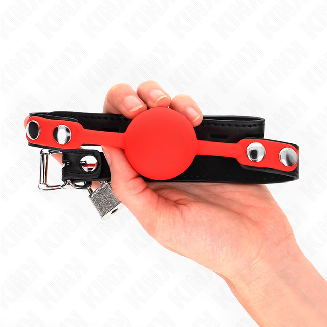 KINK - MORDAZA DE SILICONA CON BOLA DE 4 CM Y CIERRE 60 x 2 CM