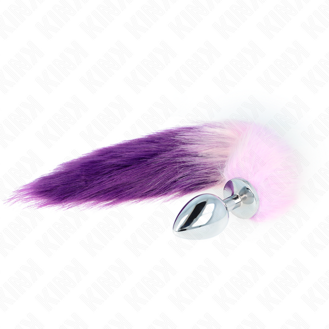KINK - ANAL PLUG SIZE L 10 X 4 CM WITH PLASTIC TAIL 40 CM PURPLE