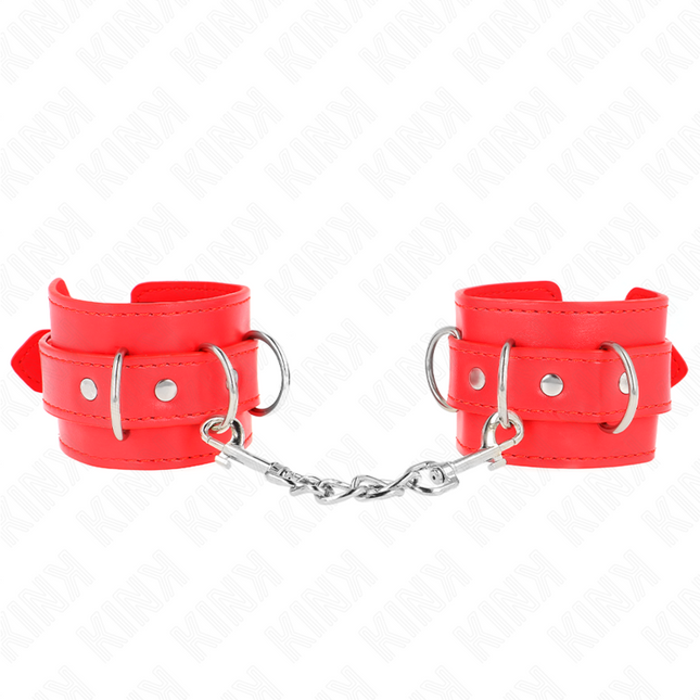 KINK - 3 PUÑOS DE MUÑECA CON ANILLA EN D AJUSTABLES ROJOS 17,5-25 CM X 6 CM