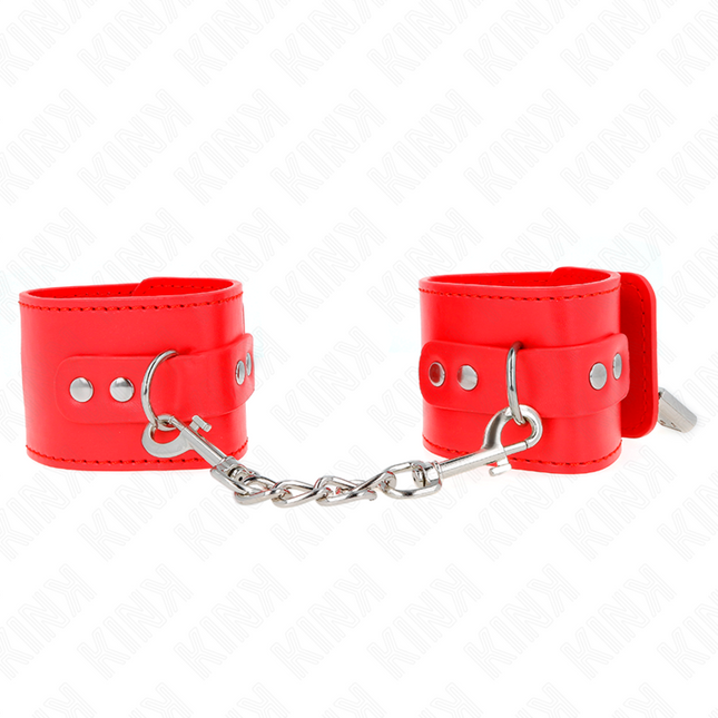 KINK - ESPOSAS CON CIERRE DE CANDADO ROJAS AJUSTABLES 16-23 CM X 5,5 CM