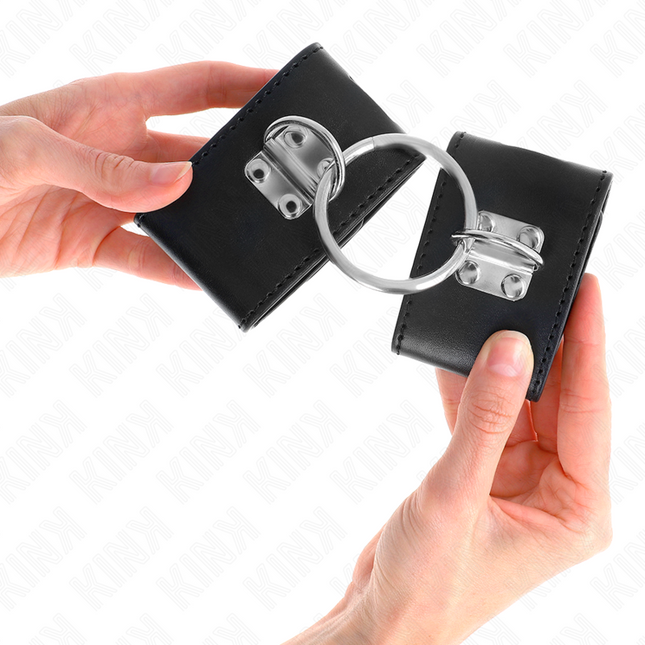 KINK - ESPOSAS FIJAS CON ANILLA Y CIERRE DE CANDADO NEGRAS AJUSTABLES 16-23 CM X 5,5 CM