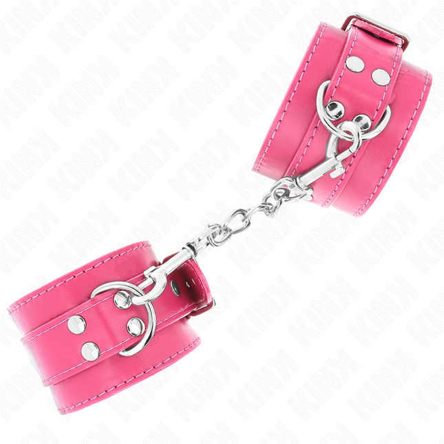 KINK - ESPOSAS DE MUÑECA CON FORRO DE ROSA FRAMBUESA AJUSTABLES 20-28 CM X 5,5 CM