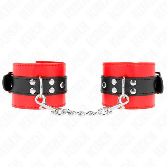 KINK - ESPOSAS ROJAS CON CINTURÓN NEGRO AJUSTABLES 17-28 CM X 6 CM