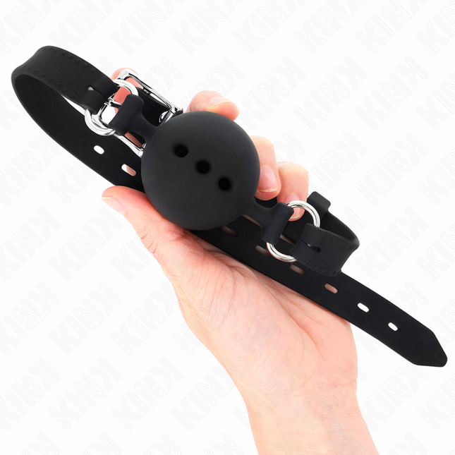 KINK - FULL SILICONE FLAP 55 x 2 CM WITH 4.5 CM BALL SIZE M BLACK ADJUSTABLE 35-51 CM