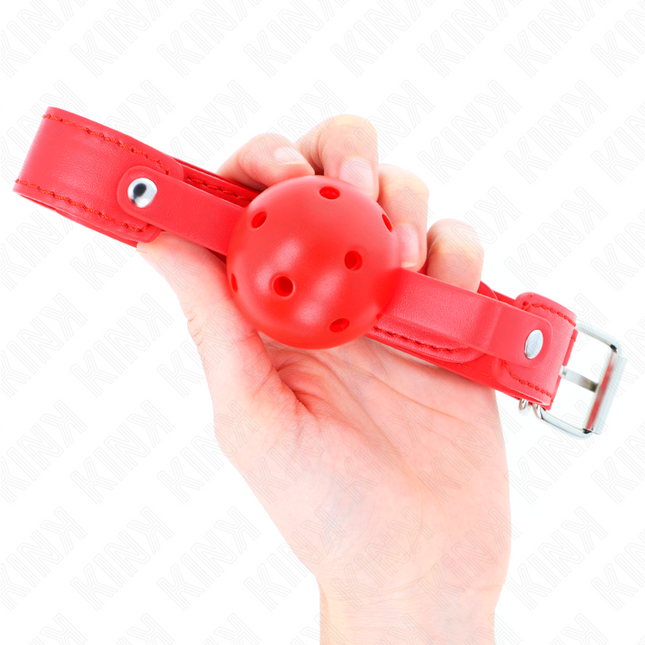 KINK - PELOTA ROJA TRANSPIRABLE 4,5 CM Mordaza 65 x 2,5 CM