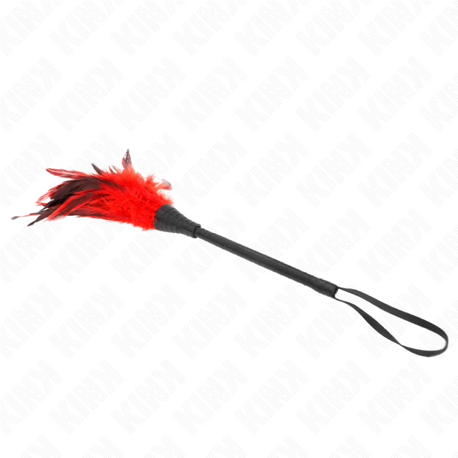 KINK - PLUMAS DE POLLO CON FORMA DE CUERNO DE RED MAIDS 36 CM