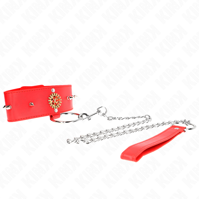 KINK - CADENA DE DIAMANTE ROJO CON CINTURÓN 65 CM AJUSTABLE 35-51 CM X 7 CM