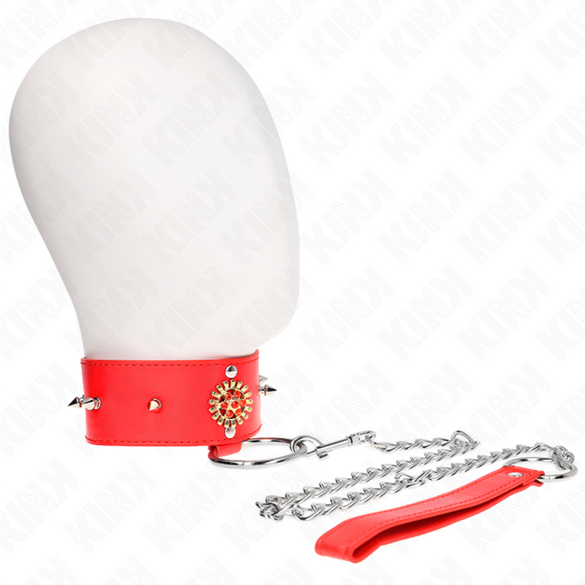 KINK - CADENA DE DIAMANTE ROJO CON CINTURÓN 65 CM AJUSTABLE 35-51 CM X 7 CM