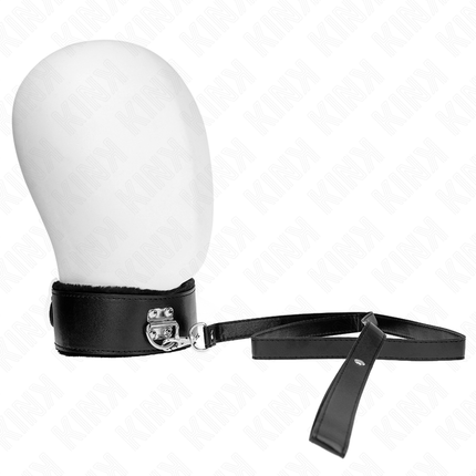 KINK - COLLAR CON CORREA 116 CM CON TACHUELAS DE PLATA MODELO 4 NEGRO AJUSTABLE 40-48 CM X 6 CM