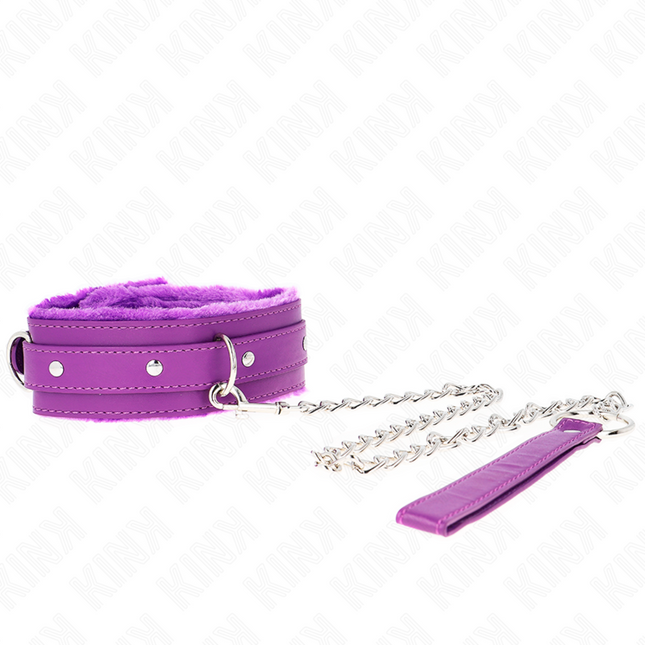 KINK - COLLAR CON CORREA 65 CM CON RESTRICCIONES MORADO 36-42 CM X 5.5 CM