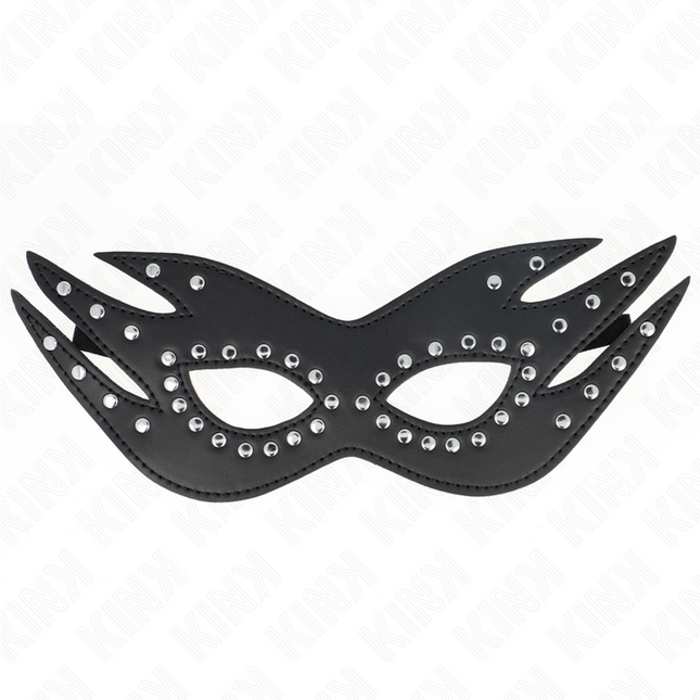 KINK - FAUX LEATHER MASK WITH RIVETS MODEL 3 26 x 9.5 CM