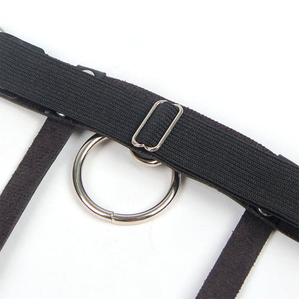 SUBBLIME - 953744 VERSTELLBARES PUNK-STRUMPFHOSE AUS LEDER SCHWARZ EINE GRÖSSE