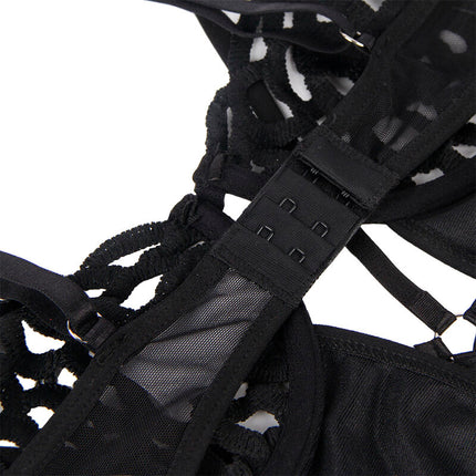 SUBBLIME - 954055 SEXY SPITZEN-BODY SCHWARZ S/M