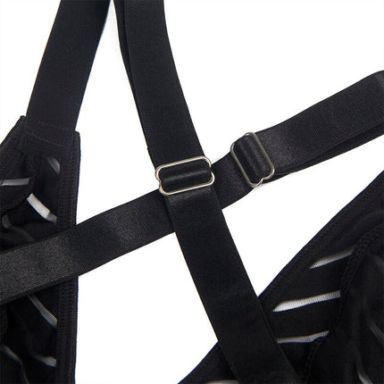 SUBBLIME - 954154 BODY MIT STRUMPFGÜRTEL SCHWARZ L/XL