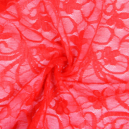 SUBBLIME - 954215 LACE BABY DOLL WITH ADJUSTABLE STRAPS RED L/XL