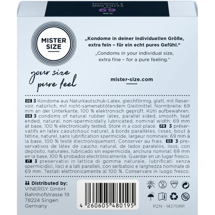 MISTER SIZE - KONDOME GRÖSSE XXXL 69 MM (3 EINHEITEN)