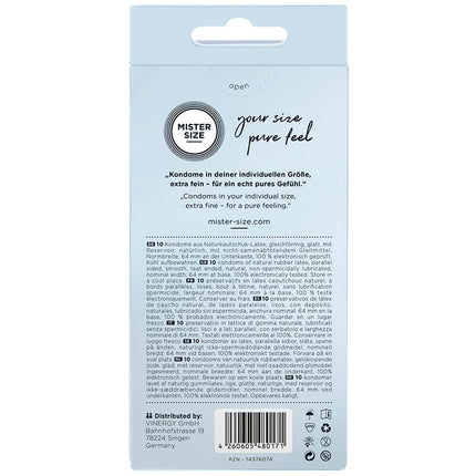 MISTER SIZE - KONDOME GRÖSSE XXL 64 MM (10 EINHEITEN)