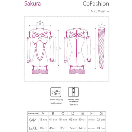 LIVCO CORSETTI FASHION - SAKURA CF 90357 JUMPSUIT + LANGE HANDSCHUHE + STRUMPFGÜRTEL SCHWARZ S/M