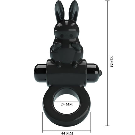PRETTY LOVE - AUFREGENDER RING RABBIT VIBRATORRING 10 VIBRATIONEN SCHWARZ