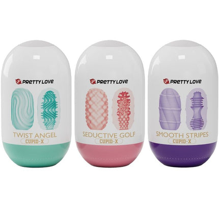 PRETTY LOVE - CUPID X 18 MÄNNLICHE MASTURBATOREN VERSCHIEDENE TEXTUREN