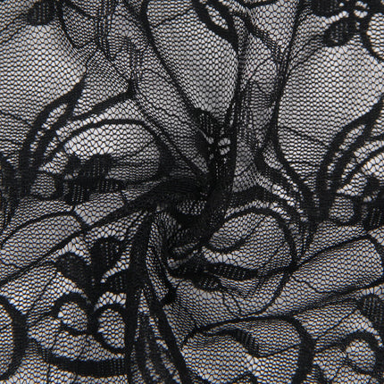 SUBBLIME - 954185 LACE BABY DOLL WITH ADJUSTABLE STRAPS BLACK S/M