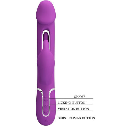 PRETTY LOVE - KAMPAS 3 IN 1 MULTIFUNKTIONS-RABBIT-VIBRATOR LILA