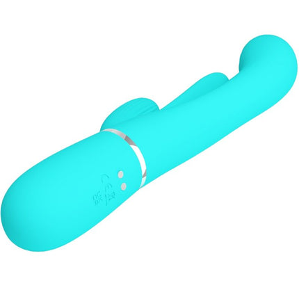 PRETTY LOVE - SHANIA TRIPLE RABBIT MULTIFUNKTIONSVIBRATOR 3 IN 1 BLAU