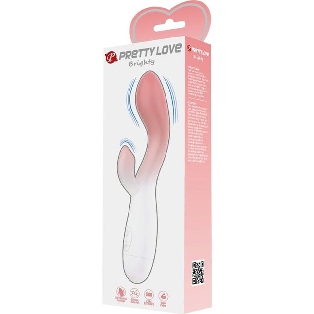 PRETTY LOVE - BRIGHTY G-SPOT VIBRATOR + KLITORIS-STIMULATOR 30 VIBRATIONEN ROSA