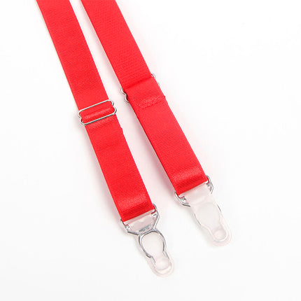 SUBBLIME - 955267 ROTER BONDAGE-BH MIT STRUMPFBAND-SET L/XL