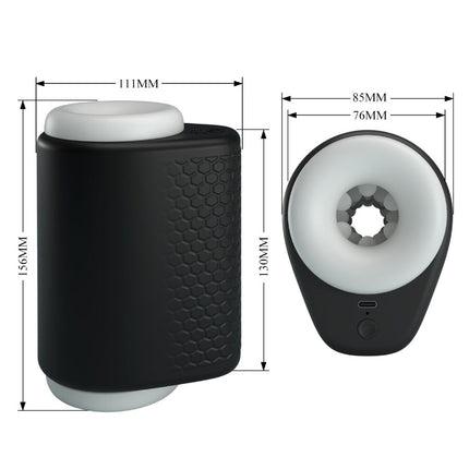 PRETTY LOVE - DJ GIRL MÄNNLICHER MASTURBATOR MIT VIBRATION 5 EINSTELLUNGEN NEGRO