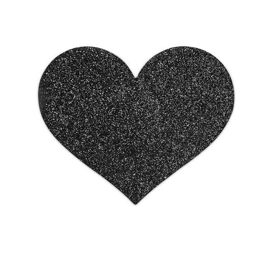 BIJOUX - INDISCRETS FLASH BLACK HEART NIPPELCOVER