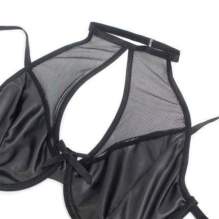 SUBBLIME - LEDER-BH UND ROCK-SET - SCHWARZ