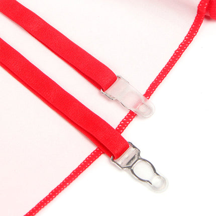 SUBBLIME - LEDERKLEID MIT SPITZENREISSVERSCHLUSS - ROT