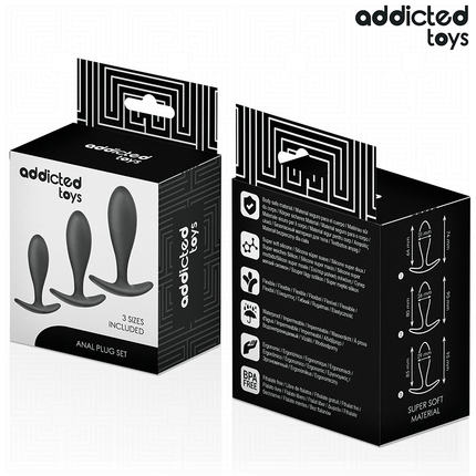 ADDICTED TOYS - 3ER-SET ANALPLUG MODELL 2