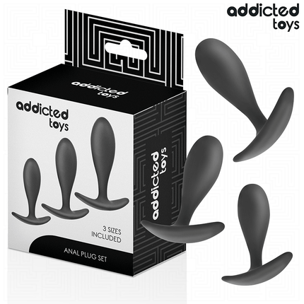 ADDICTED TOYS - 3ER-SET ANALPLUG MODELL 2